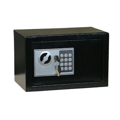 El polvo cubrió la pequeña caja del armario de la seguridad electrónica