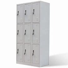 Gabinete de almacenamiento del armario del metal de Kd de los muebles de oficinas de la puerta del personal 9 del hierro 1.2m m