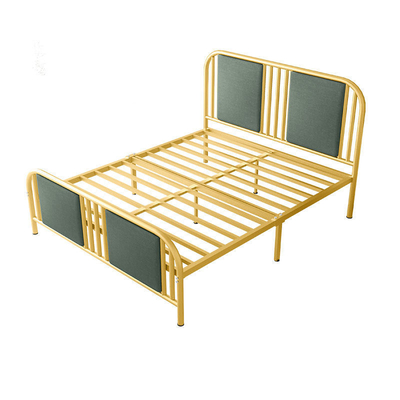 Precio barato de acero de rey Size Modern Design del tamaño de la reina de la cama matrimonial de la base de la cama del metal