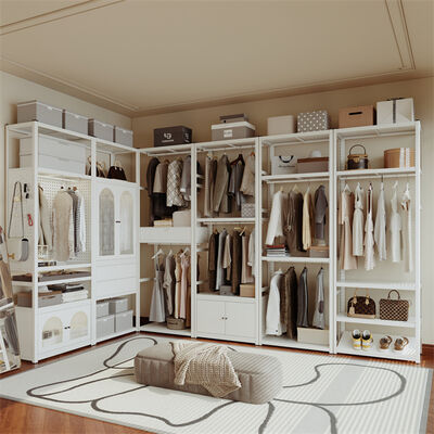 Armario metálico de acero de 2 puertas con estante, duradero, colgante ajustable, diseño moderno