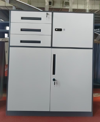 Archivador metálico de acero con diseño lateral estrecho, gabinete de almacenamiento de documentos metálico para archivos y suministros de oficina