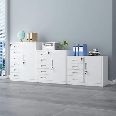Archivador metálico de acero con diseño lateral estrecho, gabinete de almacenamiento de documentos metálico para archivos y suministros de oficina