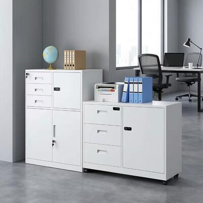 Archivador metálico de acero con diseño lateral estrecho, gabinete de almacenamiento de documentos metálico para archivos y suministros de oficina