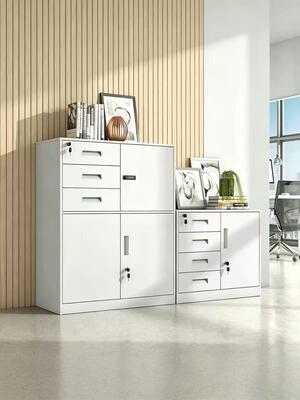 Archivador metálico de acero con diseño lateral estrecho, gabinete de almacenamiento de documentos metálico para archivos y suministros de oficina