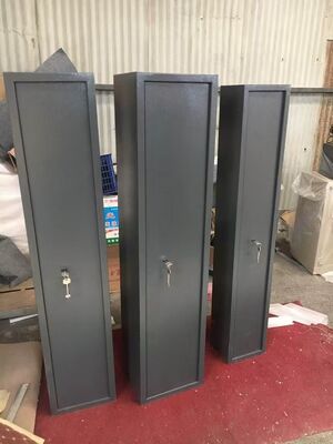 **Vertical Steel Gun Cabinet with Key Lock for Secure Firearm Storage