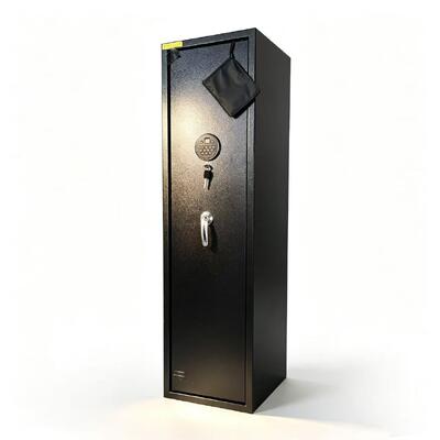 **Vertical Steel Gun Cabinet with Fingerprint Lock for Secure Firearm Storage**