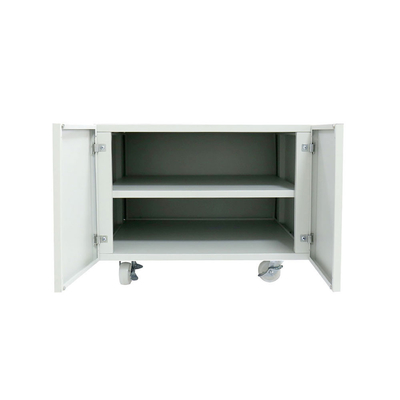 Impresora móvil Stand del fichero del pedestal de 2 puertas del gabinete de la copiadora del soporte de acero blanco de la copiadora