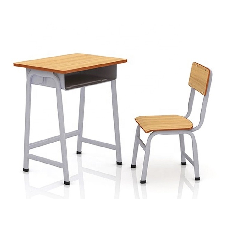 silla revestida de madera sólida de Desk With Attached del estudiante del polvo